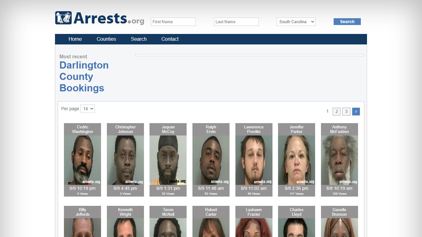 Darlington County Arrests and Inmate Search