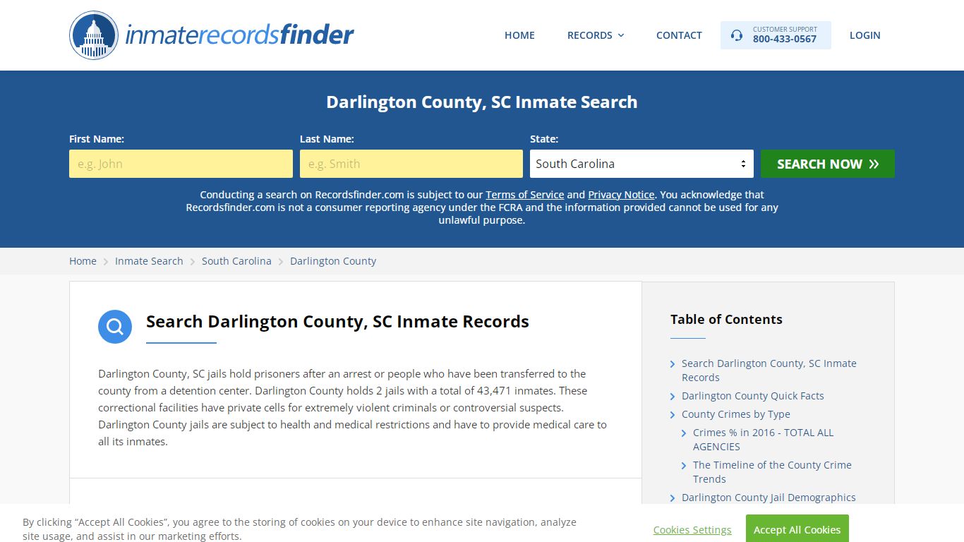 Darlington County, SC Inmate Lookup & Jail Records Online